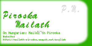 piroska mailath business card